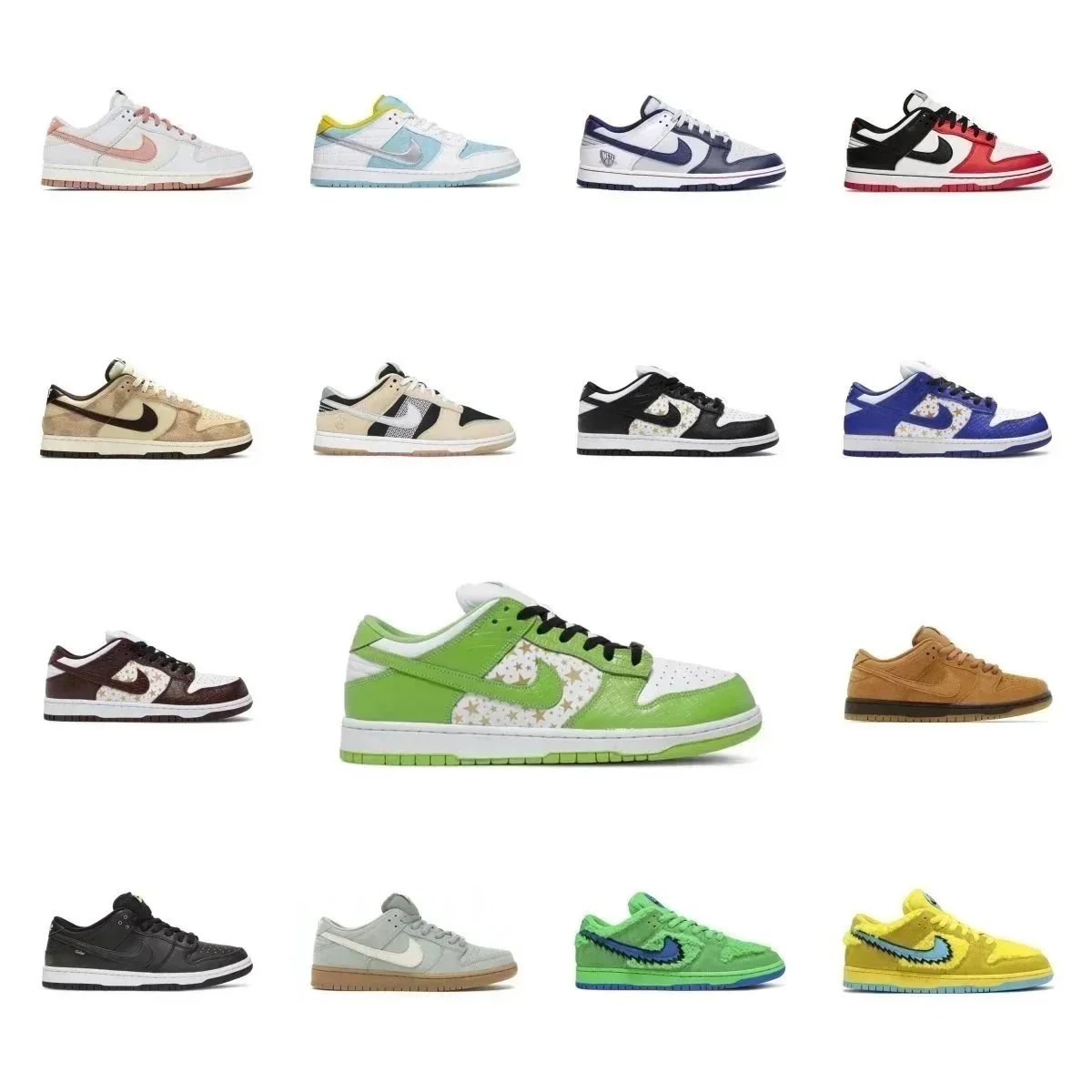 Nike SB Dunk Low Supreme Stars Mean Green