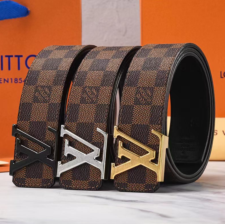 Louis Vuitton Damier Canvas Belt with LV Buckle