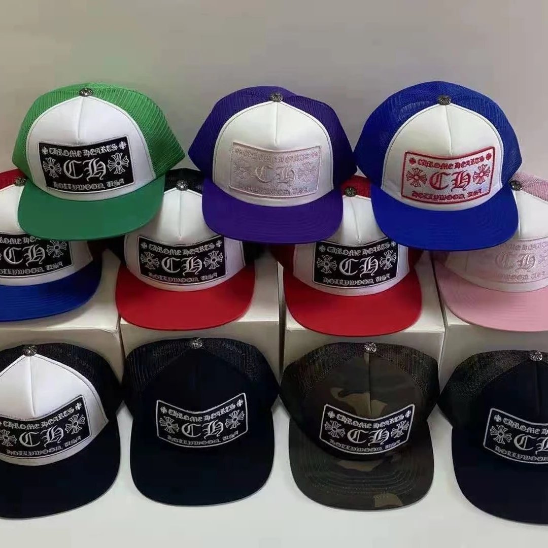 Chrome Hearts Trucker Hats - Premium Logo Mesh Caps