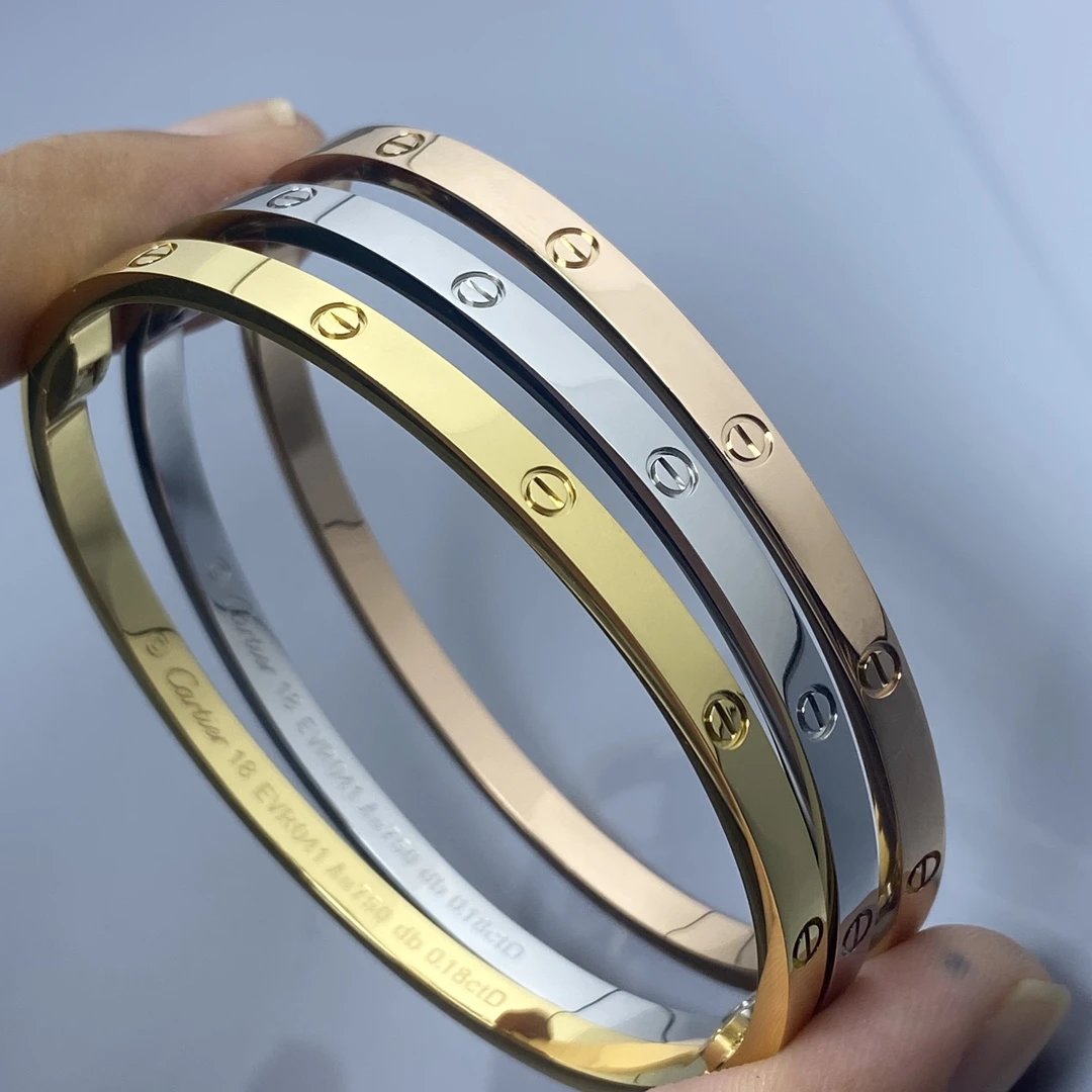 Cartier Love Bracelet in Yellow Rose and White Gold