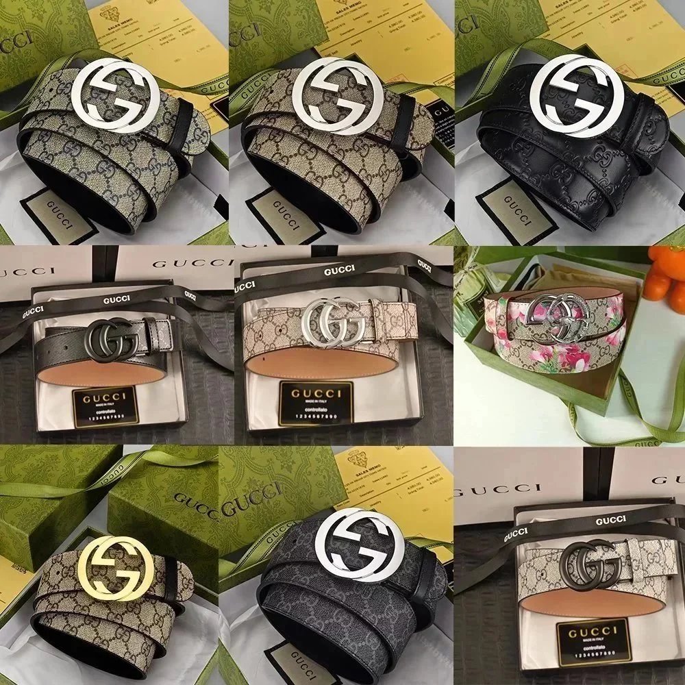 Gucci Interlocking G Belt Men Women Fashion Leather Belt