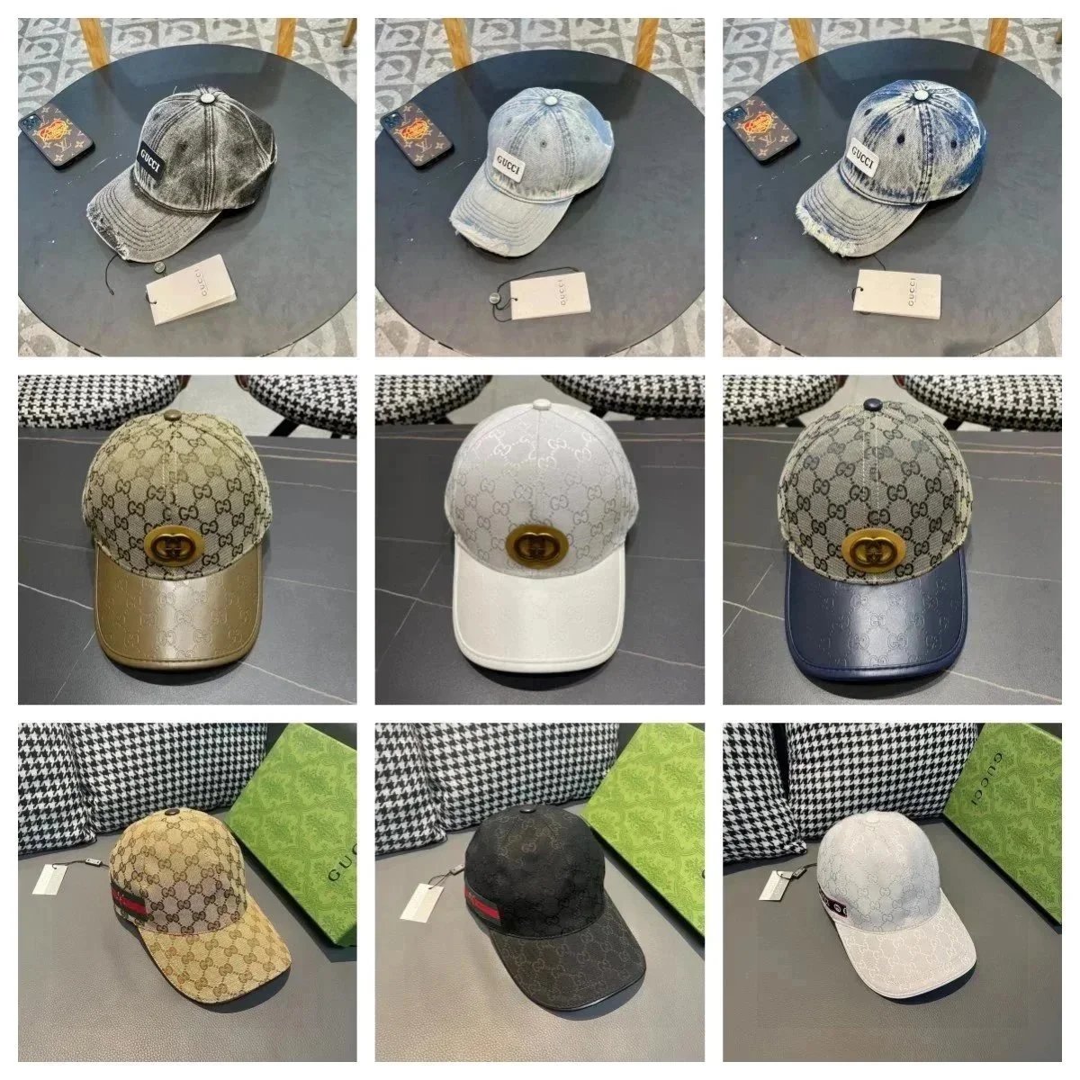 Gucci Logo Pattern Baseball Cap for Men and Women