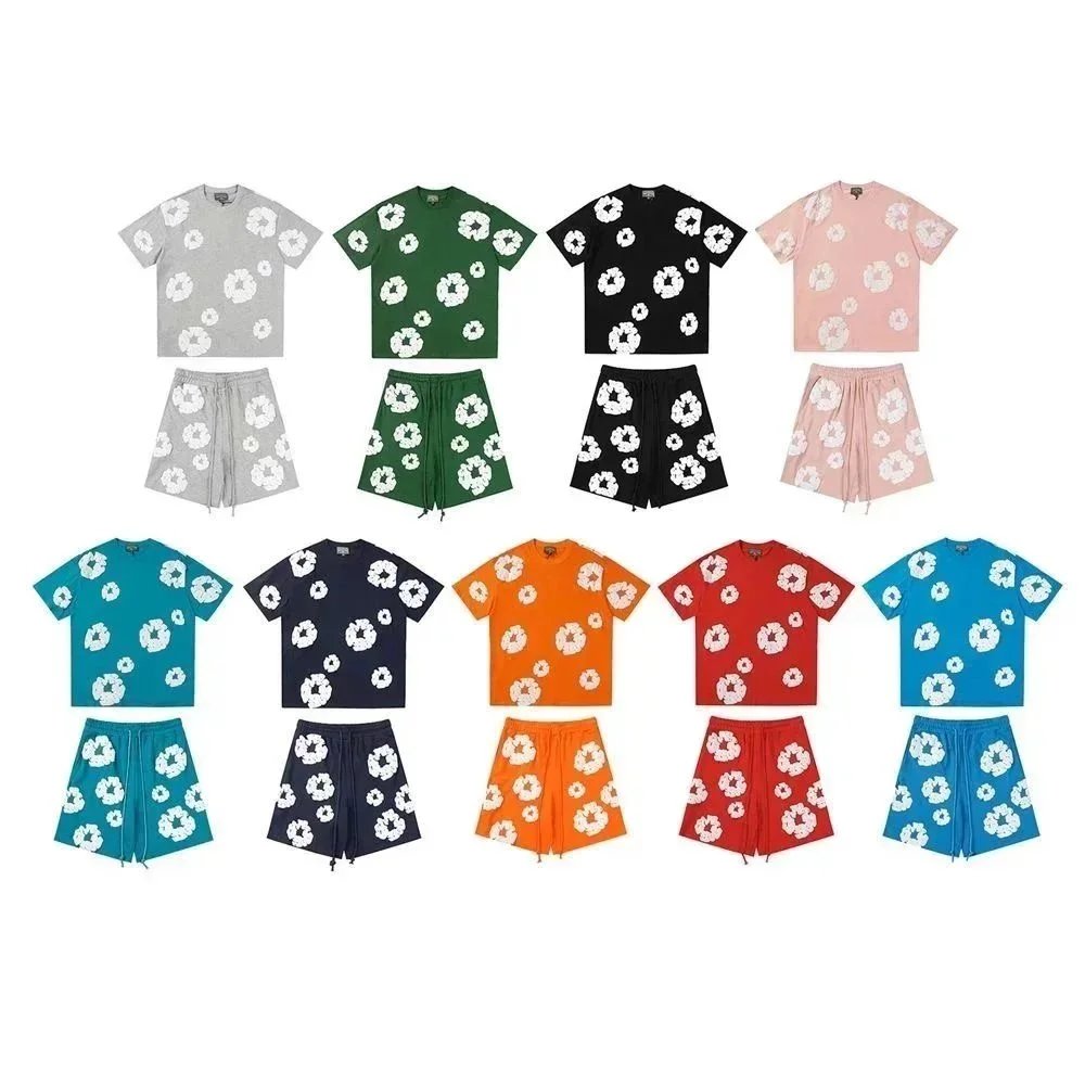 Floral Print Matching T-Shirt and Shorts Set for Men