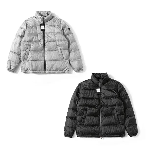 Lightweight Down Jacket for Men and Women - Silver and Black