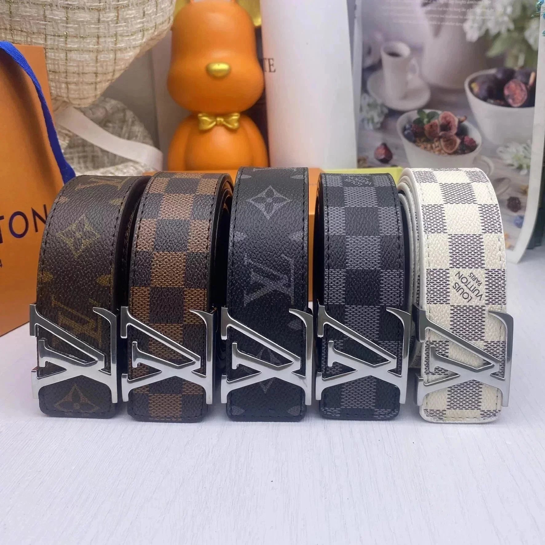 Louis Vuitton Monogram Canvas Belt with LV Buckle
