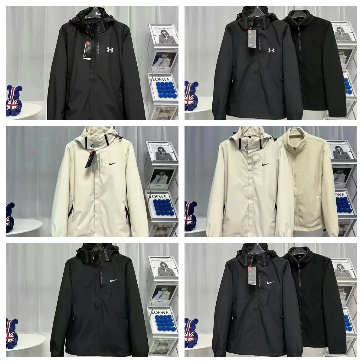 Nike Windbreaker Jacket for Men and Women Lightweight Hooded Sport Coat