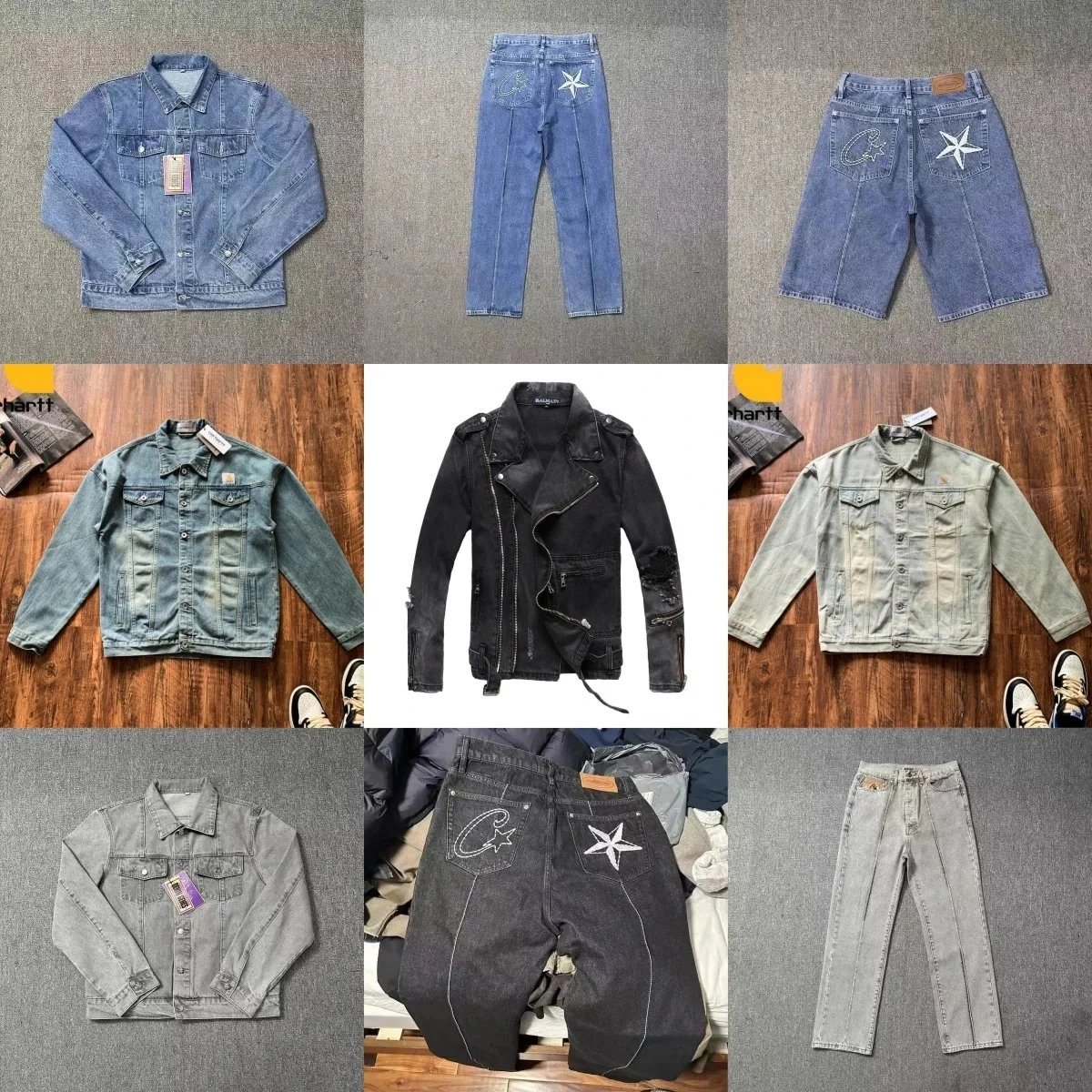 Balmain Denim Jacket and Jeans Collection