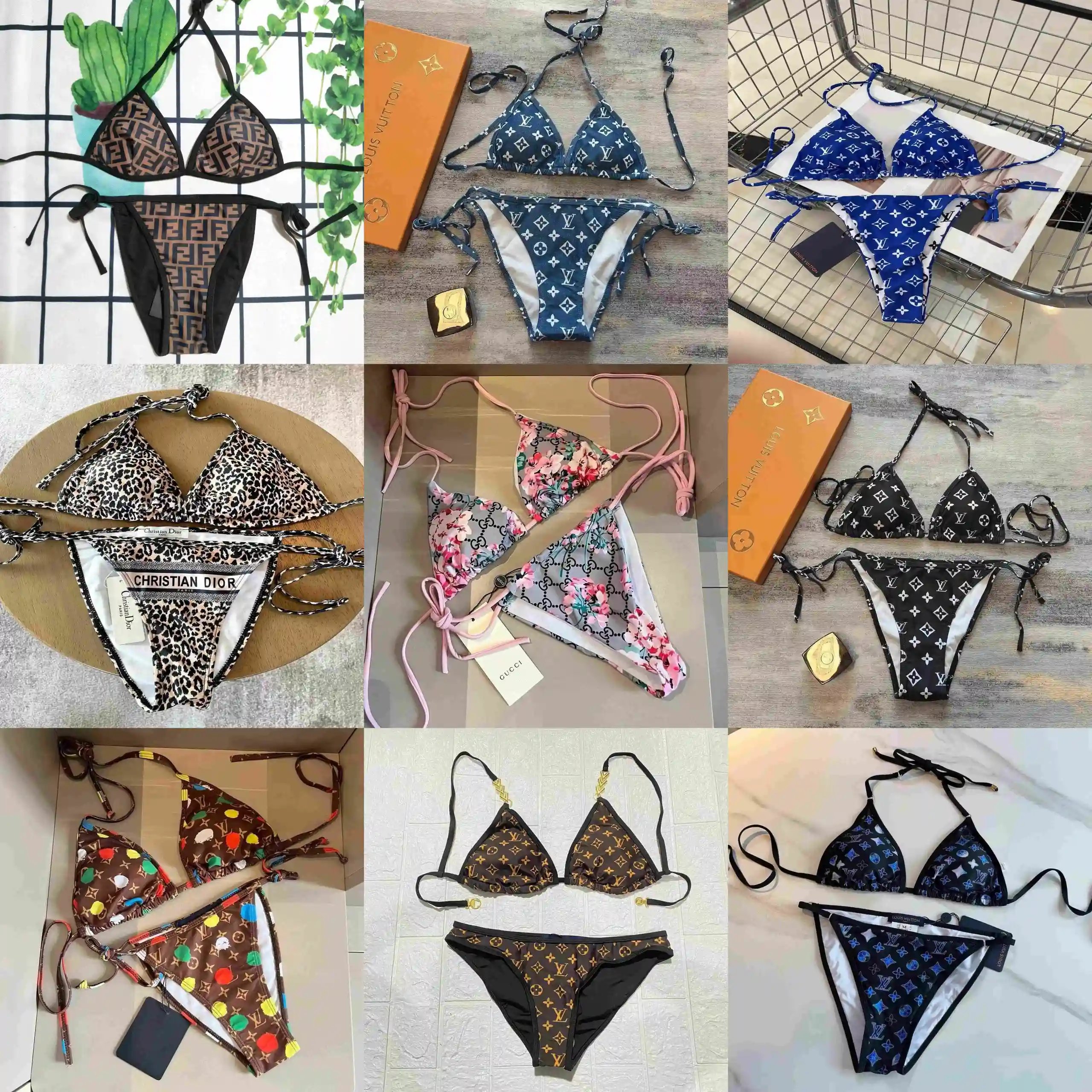 Luxury Brand Printed Bikini Sets for Women - Fashion Swimwear