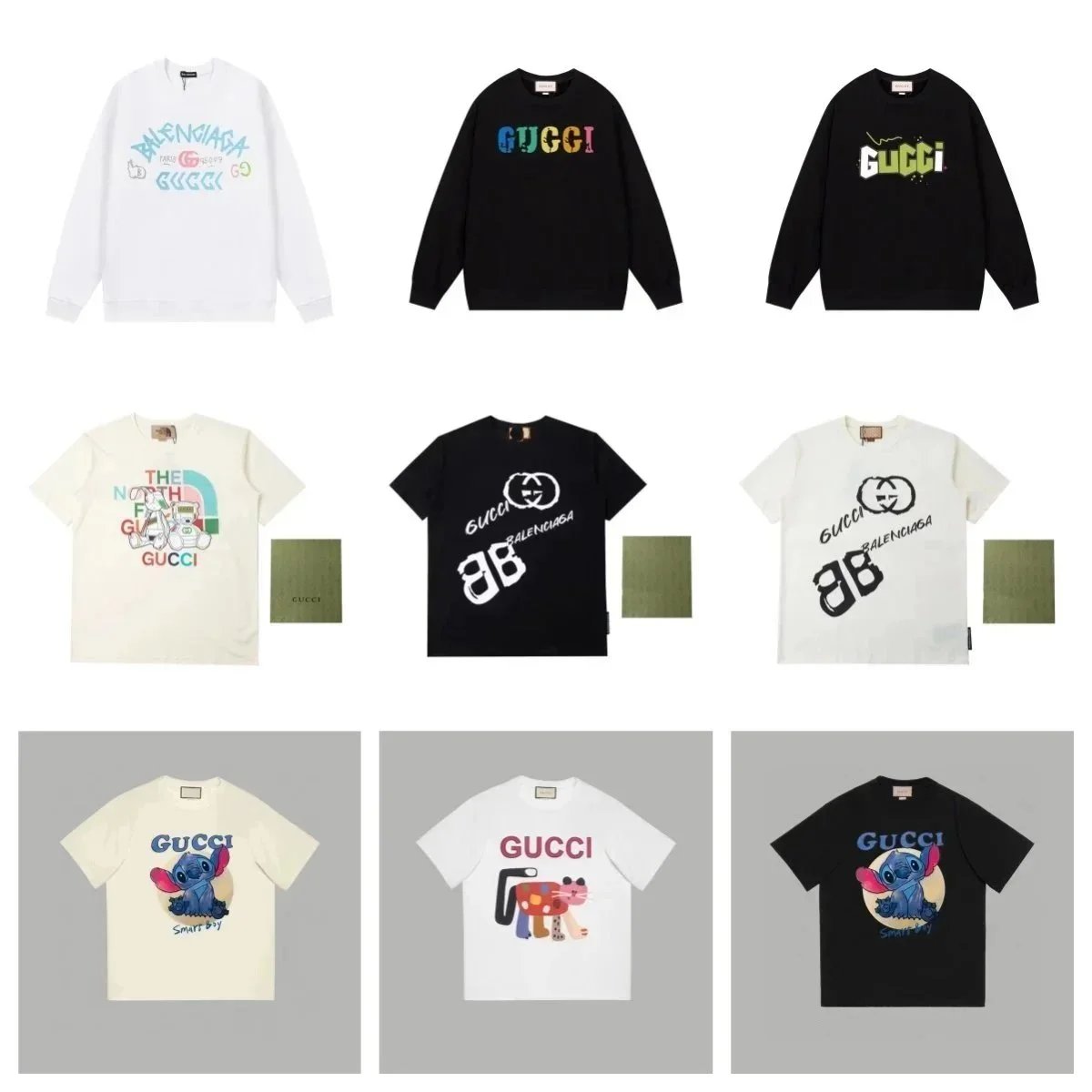 Gucci x Balenciaga Collaborative T-Shirts and Sweatshirts