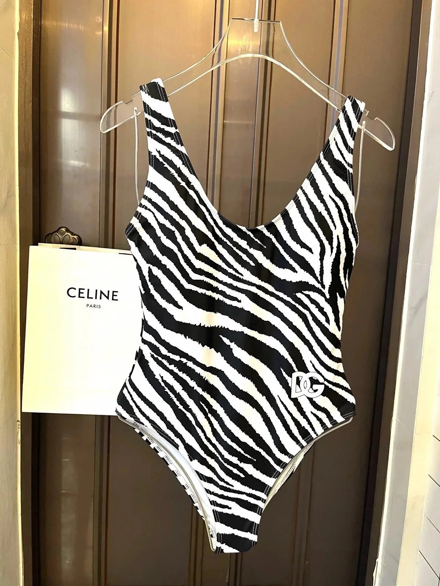 Dolce & Gabbana Zebra Print One Piece Swimsuit